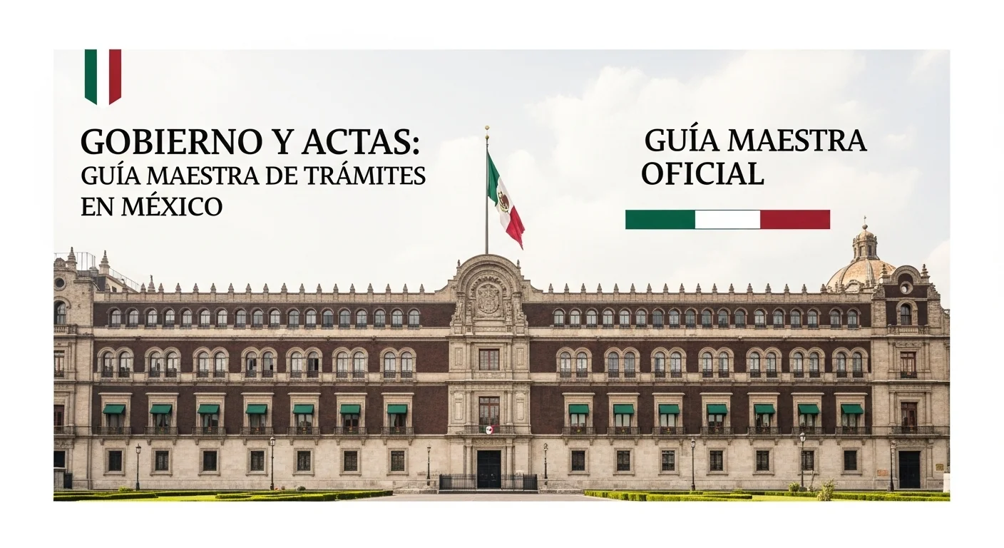 Imagen del Palacio Nacional de México, simbolizando la autoridad del gobierno mexicano en la expedición de actas oficiales.