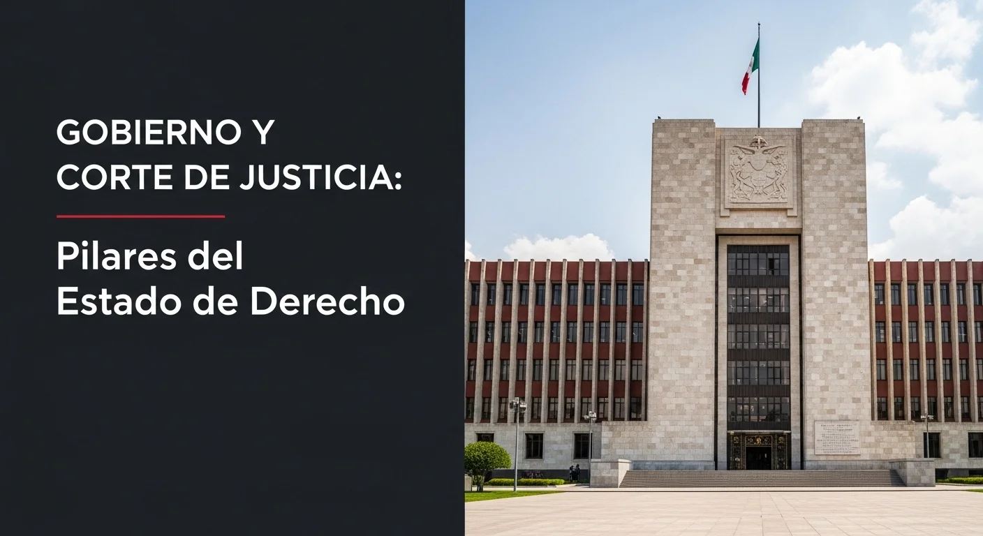 Edificio de la Suprema Corte de Justicia de la Nación en la Ciudad de México, simbolizando la relación entre el gobierno y la corte de justicia.