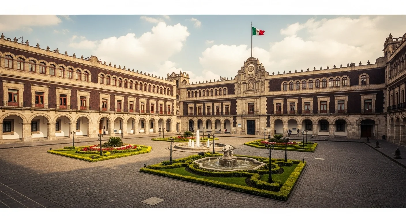 Palacio Nacional de México, símbolo del gobierno federal que impulsa el desarrollo social.