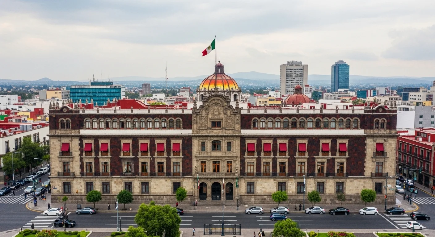 Edificio histórico de la Secretaría de Educación Pública del gobierno mexicano en el centro de la Ciudad de México.