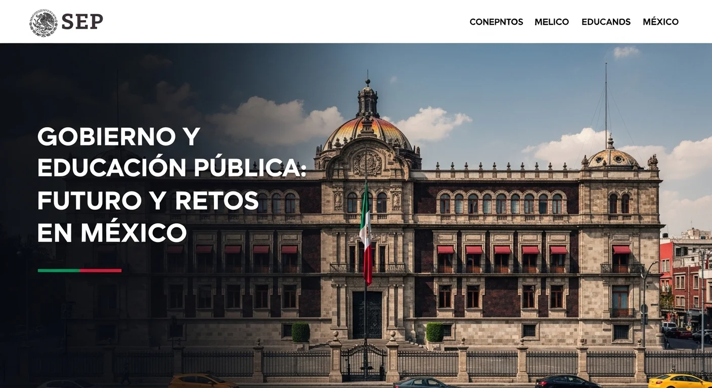 Edificio histórico de la Secretaría de Educación Pública en el centro de la Ciudad de México, simbolizando la relación entre gobierno y educación.