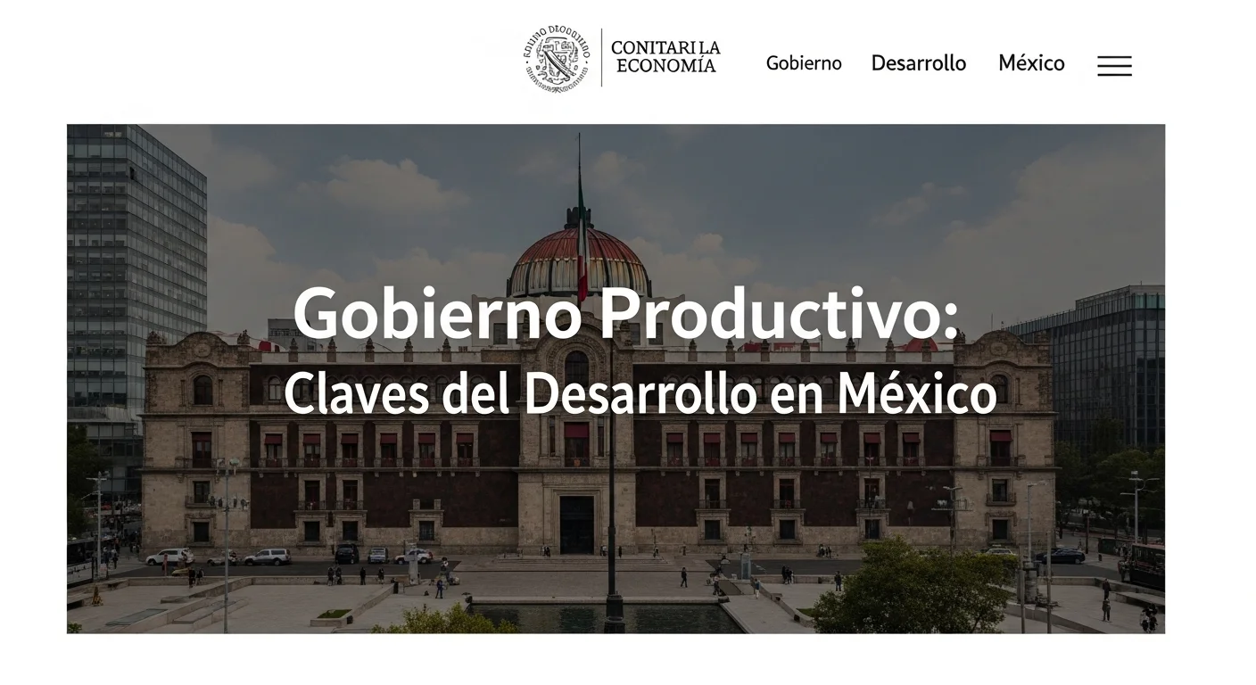 Imagen del palacio de la Secretaría de Economía en la Ciudad de México, simbolizando el gobierno productivo mexicano.