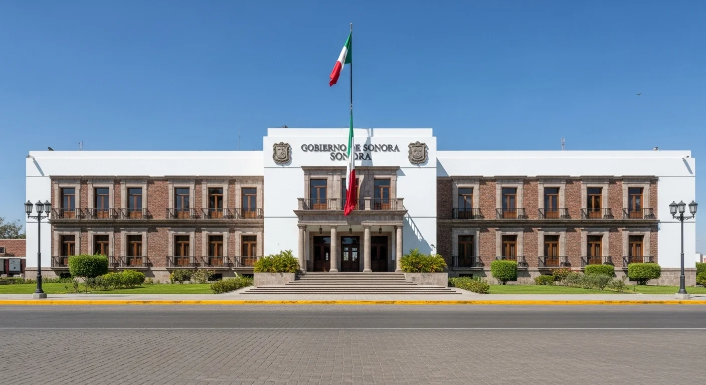Palacio de Gobierno de Sonora en Hermosillo, representando la administración y el gobierno estatal.