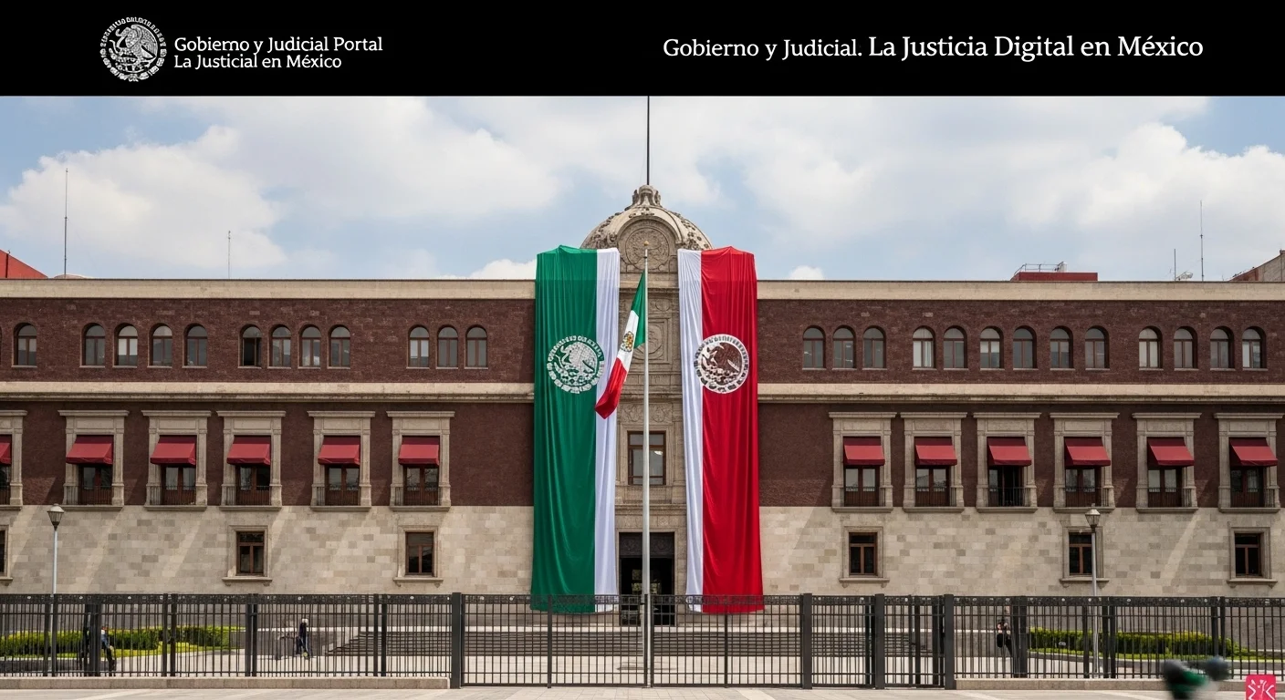 Fachada de la Suprema Corte de Justicia de la Nación, representando el Judicial Portal del gobierno mexicano.
