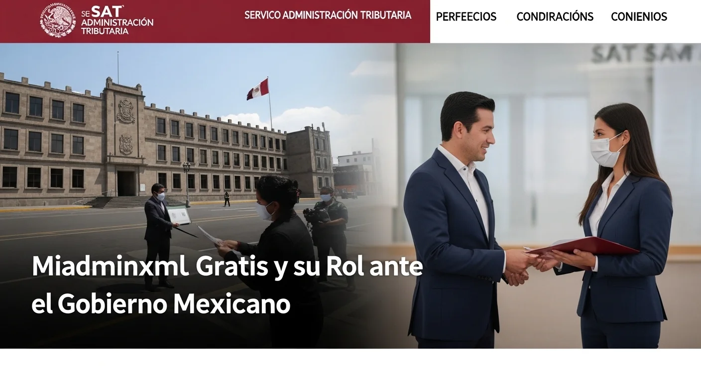 Edificio del Servicio de Administración Tributaria (SAT) en México, representando la interacción entre gobierno y contribuyentes.