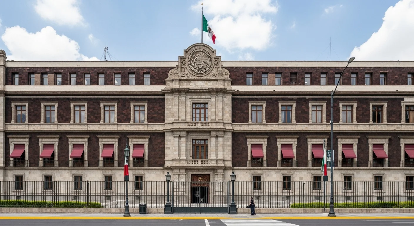 Edificio de la Suprema Corte de Justicia de la Nación en la Ciudad de México, representando el poder judicial del gobierno mexicano.