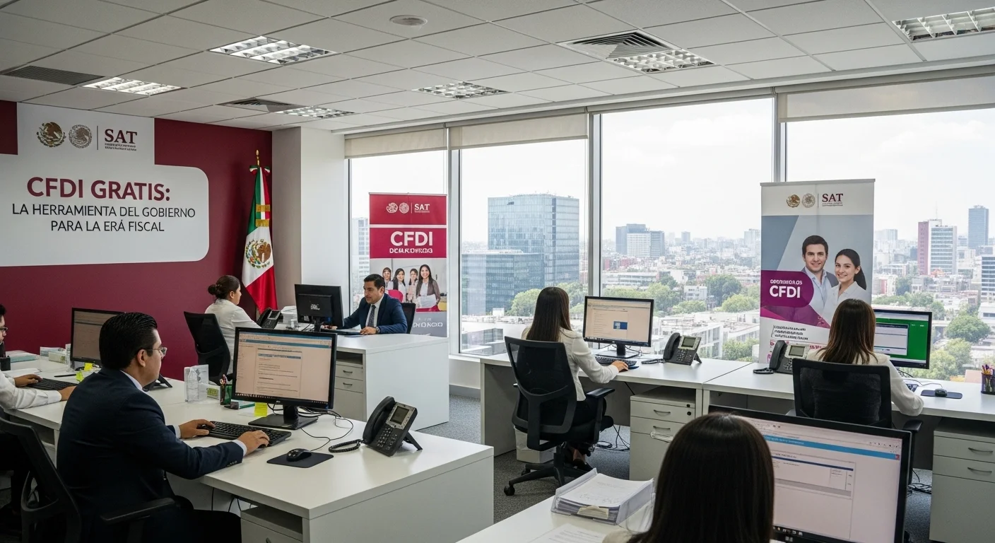 Oficina del Servicio de Administración Tributaria (SAT), representando la autoridad del gobierno mexicano en materia fiscal y de CFDI.
