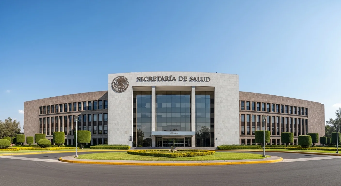 Fachada del edificio de la Secretaría de Salud en México, centro de la política de salud y bienestar del gobierno