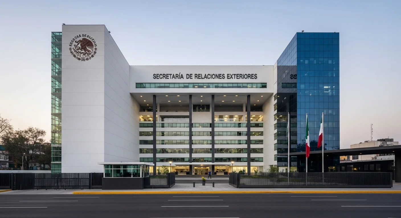 Edificio principal de la Secretaría de Relaciones Exteriores del gobierno mexicano en la Ciudad de México.
