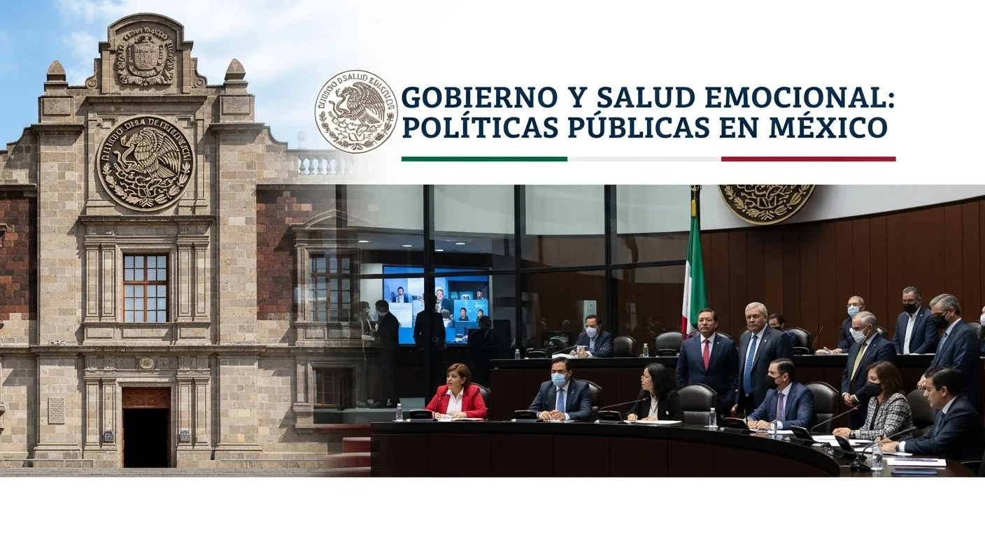 Fachada del edificio del Senado de la República en México, donde senadores debaten leyes cruciales para la salud fisica y emocional de la población.