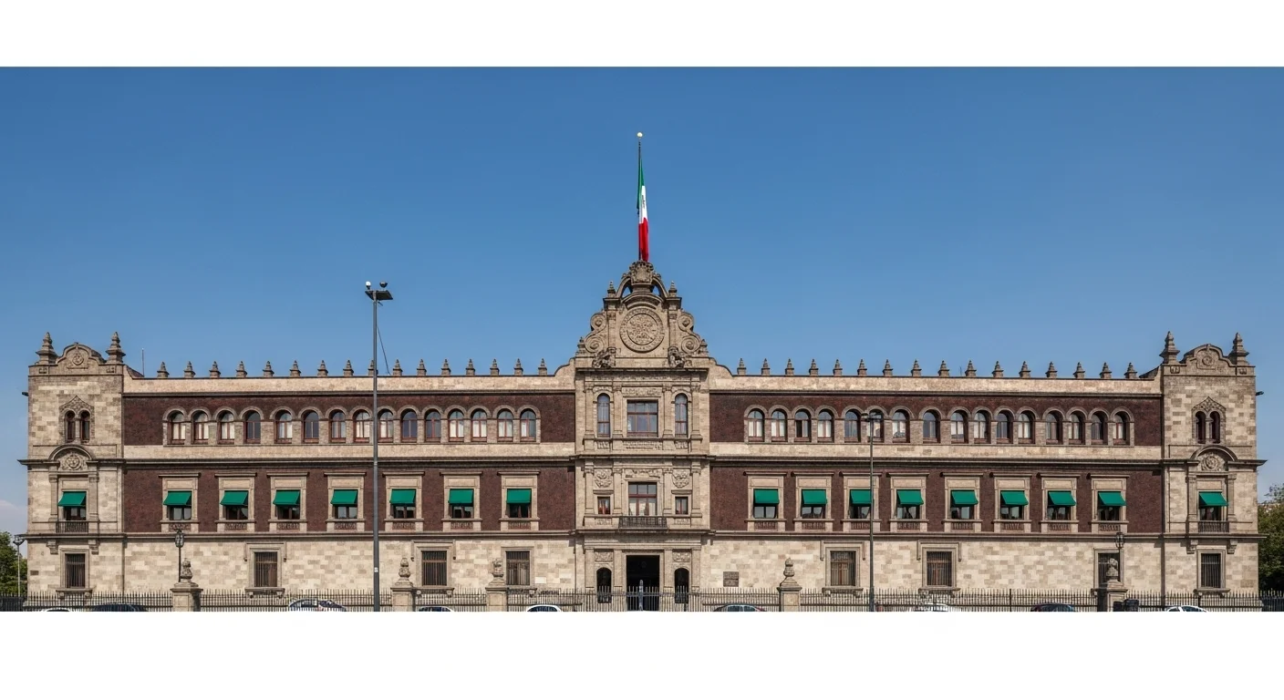 Fachada del imponente edificio de la Suprema Corte de Justicia de la Nación en la Ciudad de México, símbolo del poder judicial del gobierno mexicano.