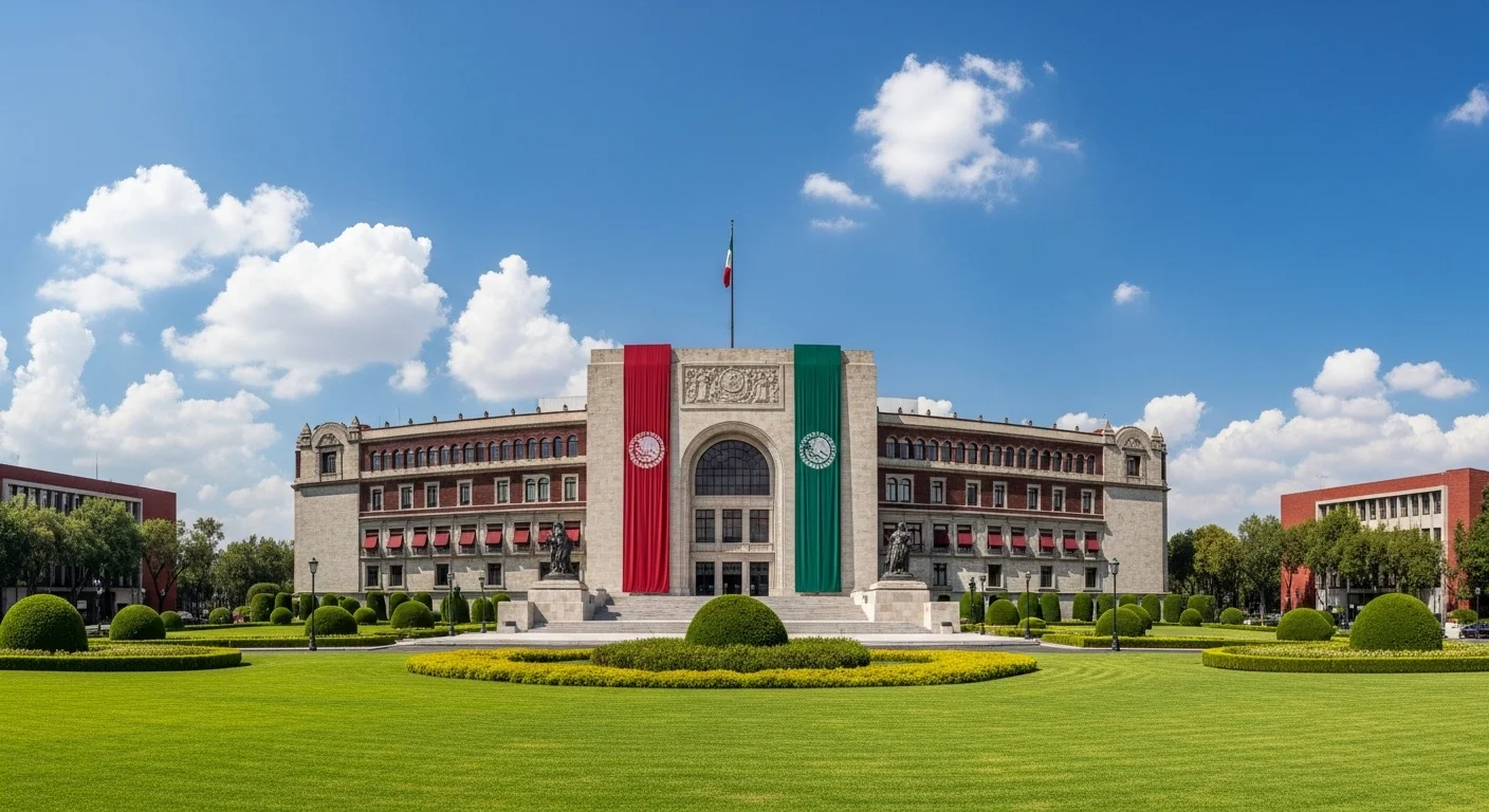 Edificio de la Suprema Corte de Justicia de la Nación como símbolo del tribunal de justicia en el gobierno mexicano.