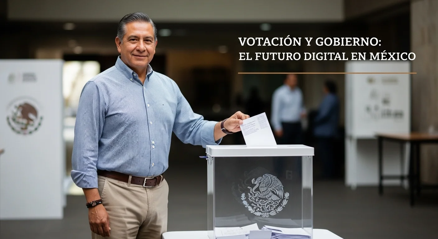 Ciudadano mexicano ejerciendo su votación en una casilla electoral, un pilar del gobierno y la democracia en México.